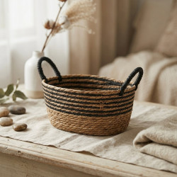 Straw Basket Set 3 Pcs